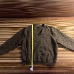 Perfect Dark Brown Wool V-neck Sweater